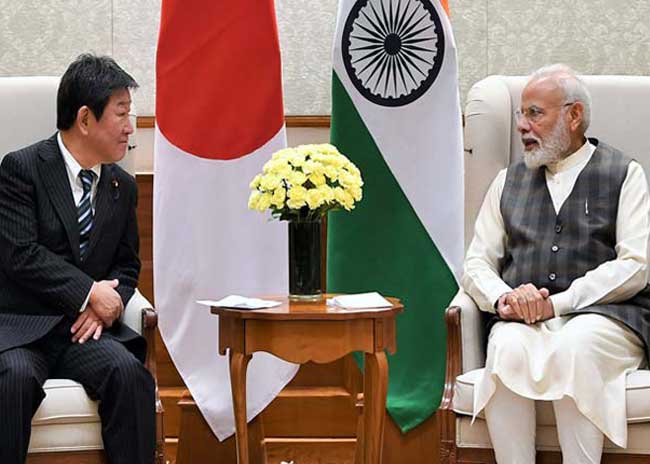 Toshimitsu Motegi, Foreign Affairs Minister and Taro Kono, Defence Minister of Japan call on Prime Minister