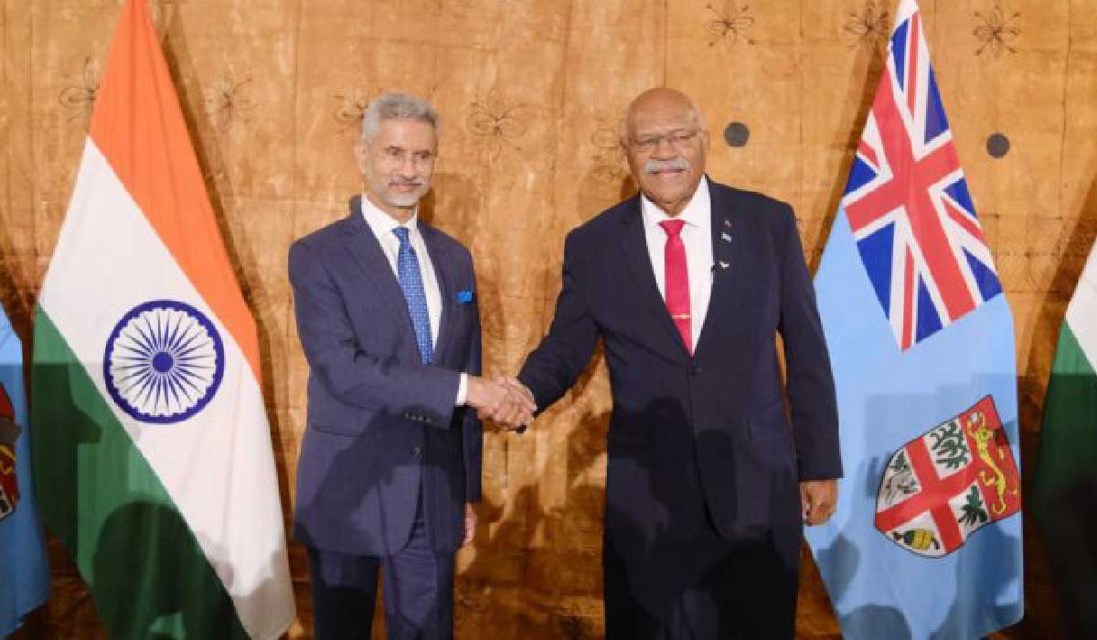 Fijian Prime Minister Sitiveni Rabuka with Dr. S. Jaishankar