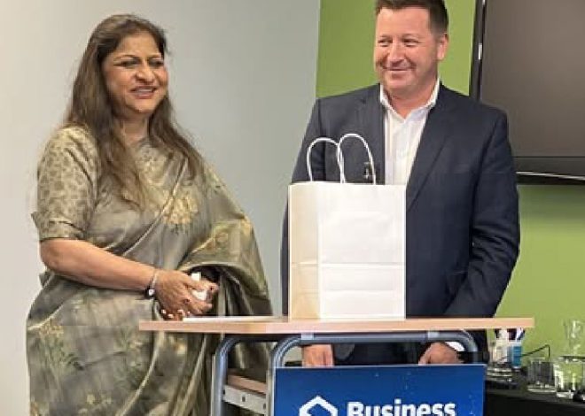 HC Neeta Bhushan sharing warm wishes with Indian students at Business South Event, Dunedin