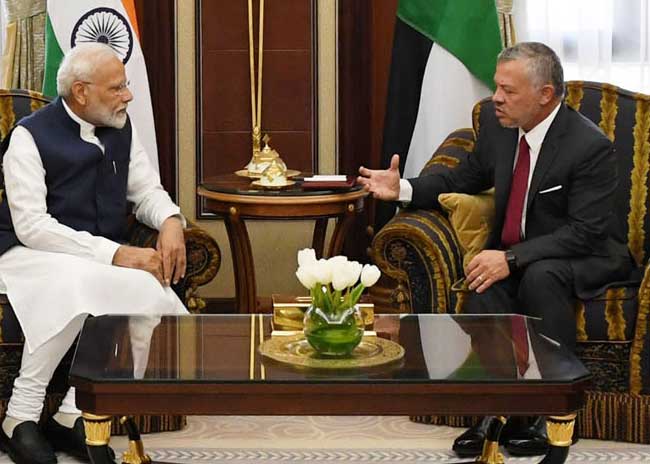 PM Modi and King of Jordan meeting in Riyadh