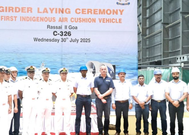 India Begins Building First Indigenous Hovercraft for Coast Guard at Goa Shipyard