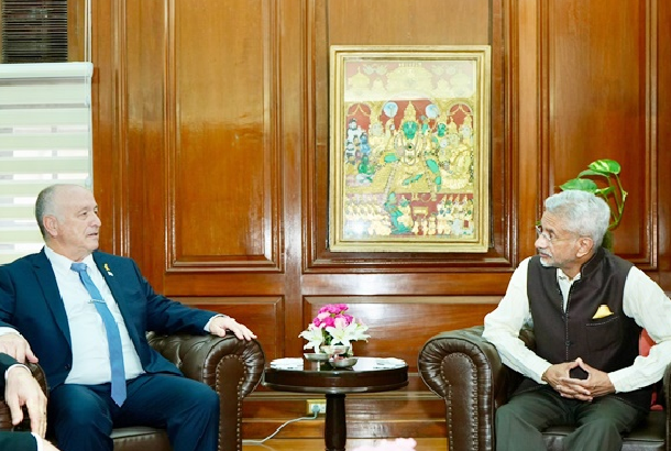 External Affairs Minister Dr S Jaishankar received Director General Yaakov Blitshtein of Israel today