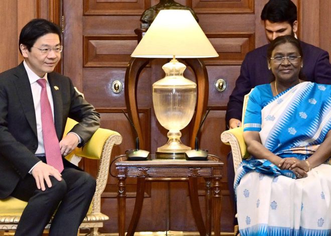 Singapore PM Lawrence Wong Meets President Droupadi Murmu at Rashtrapati Bhavan to Celebrate 60 Years of India-Singapore Relations