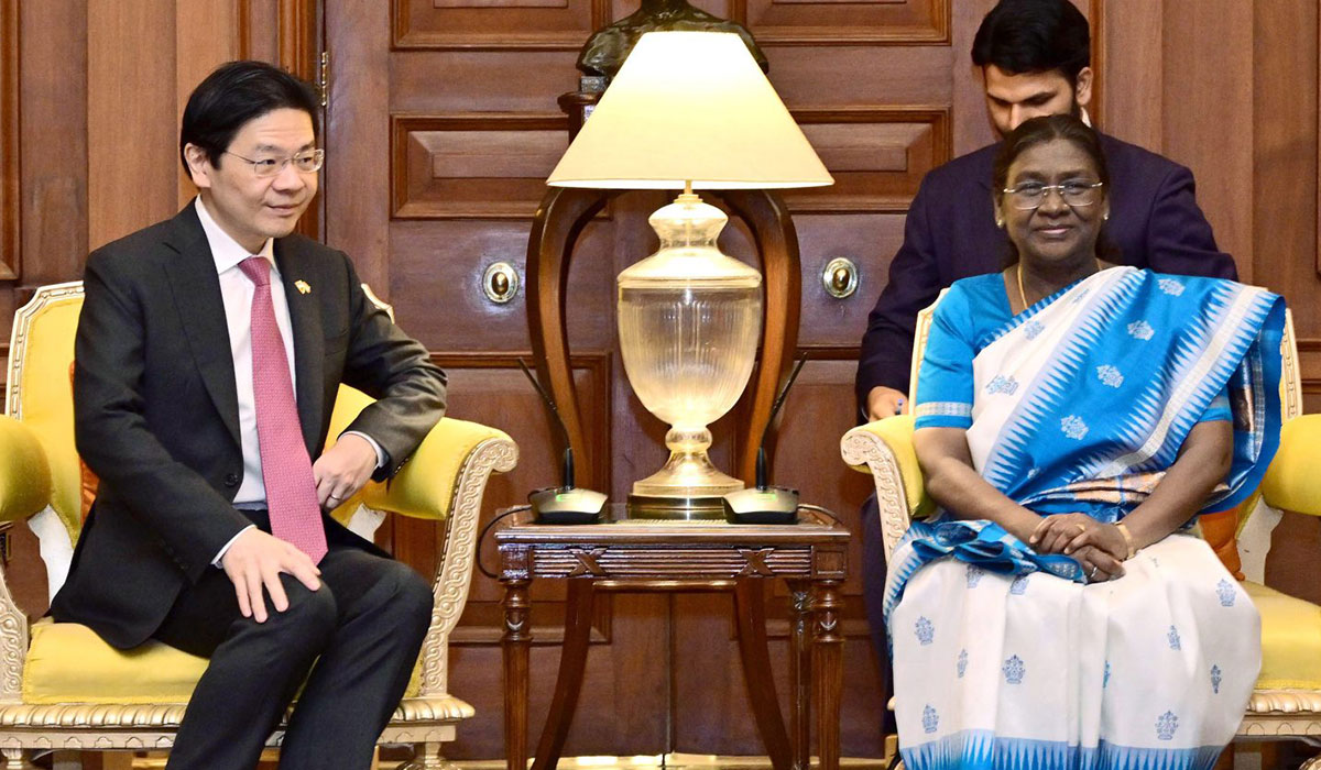 Singapore PM Lawrence Wong Meets President Droupadi Murmu at Rashtrapati Bhavan to Celebrate 60 Years of India-Singapore Relations