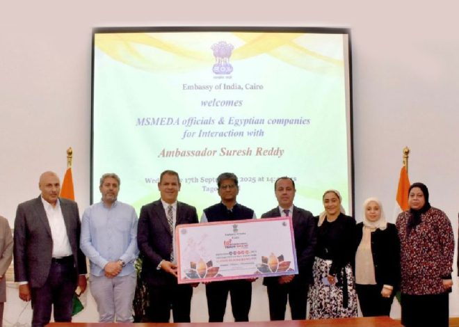 Indian Ambassador to Cairo Highlights Opportunities for India–Egypt Trade and Investment
