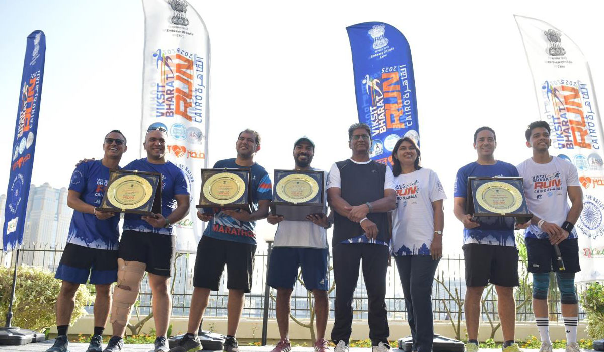 Indian Embassy in Cairo Organizes Running Event as Part of the Viksit Bharat Run 2025