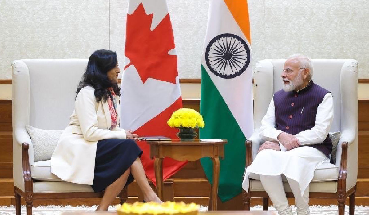Diplomatic Push: PM Modi Welcomes Canadian Foreign Minister Anita Anand to Boost Strategic Ties