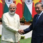 Prime Minister Narendra Modi and President of Vietnam Tô Lâm at Hyderabad House in New Delhi