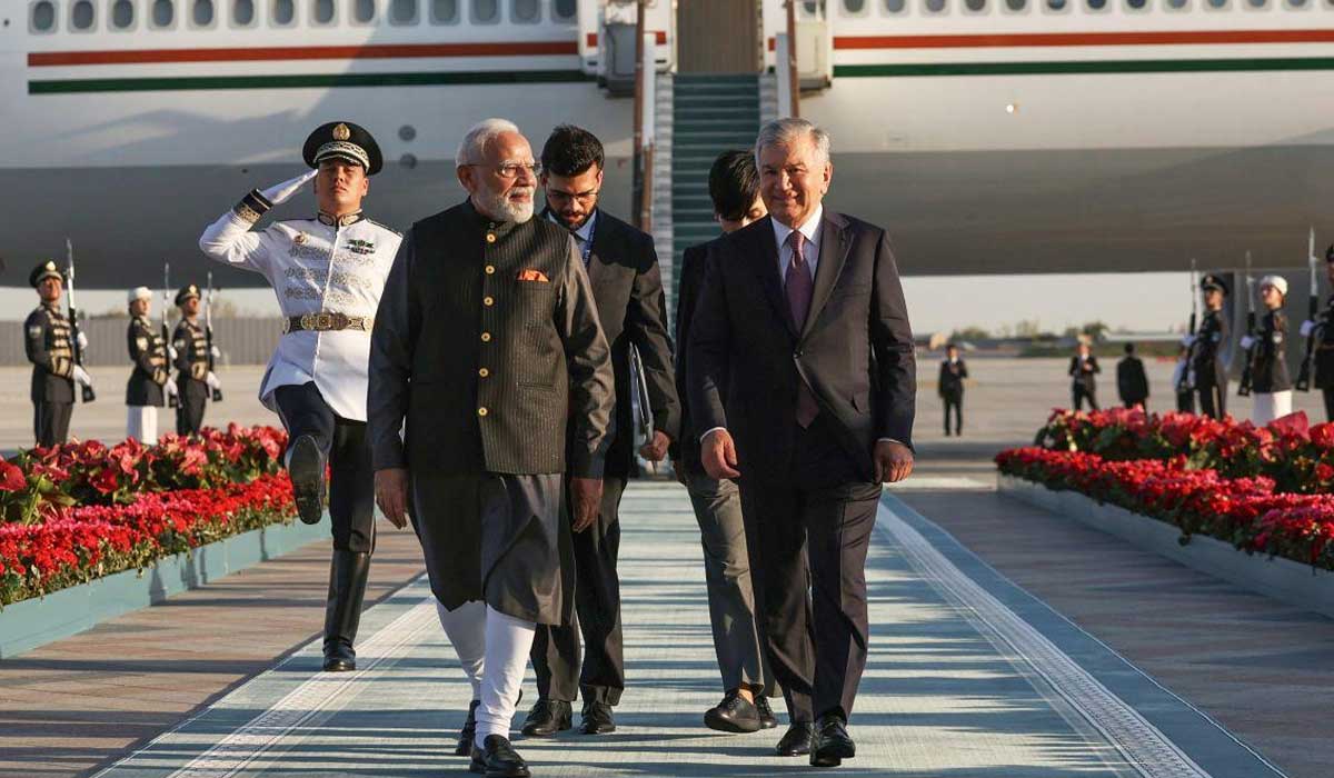PM Modi Arrives in Tashkent, India–Uzbekistan Strategic Partnership in Focus